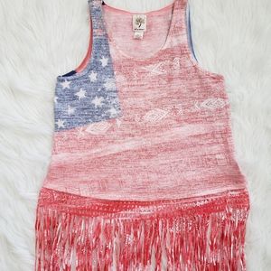 SELF ESTEEM Women's Fringe Tank 🇺🇸💥🇺🇸
